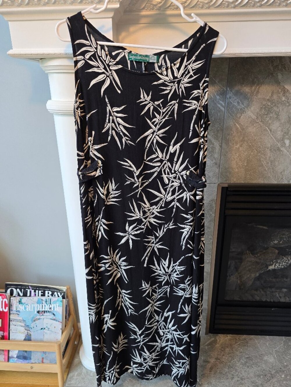Baju Clothing sleeveless palm print motive dress large